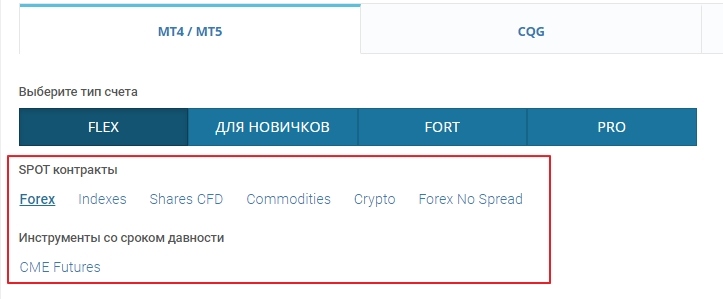 Торговые инструменты