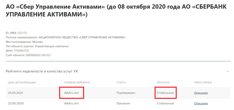 Пример отчета по платежеспособности