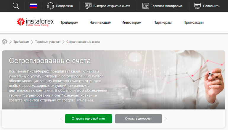 Услуга СГ у форекс-брокера