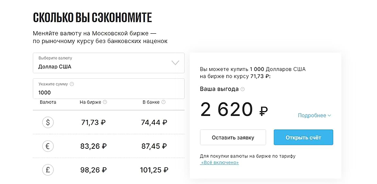 Расчет от брокера Открытие